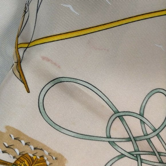 Hermes Scarf Multi Color Silk Satin Multi Color Silk Satin - Picture 3 of 5